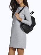 Shein Grey Crew Neck Quilted Shift Dress