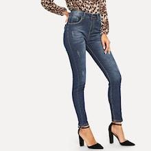 Shein High Waist Faded Wash Jeans