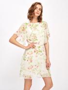 Shein Lace Up V Back Chiffon Dress With Self Tie