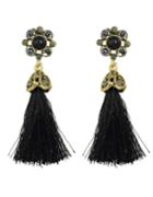 Shein Black Long Tassel Earrings