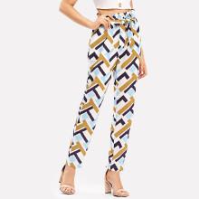 Shein Slant Pocket Self Belted Pants