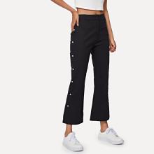 Shein Pearl Beaded Side Flare Pants