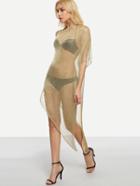 Shein Golden Transparent Asymmetrical Dress