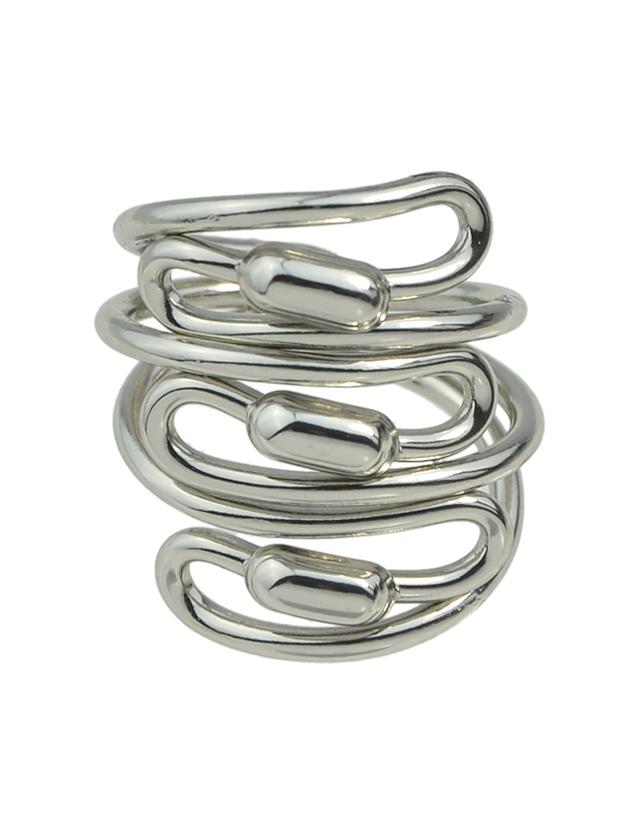 Shein Silver Braided Metal Statement Ring