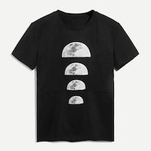 Shein Men Fan Print Tee