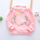 Shein Toddler Girls Random Floral & Letter Print Sweatshirt