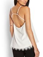 Shein Scalloped Lace Trimmed Back Cutout Cami
