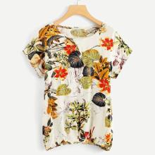 Shein Random Florals Tee