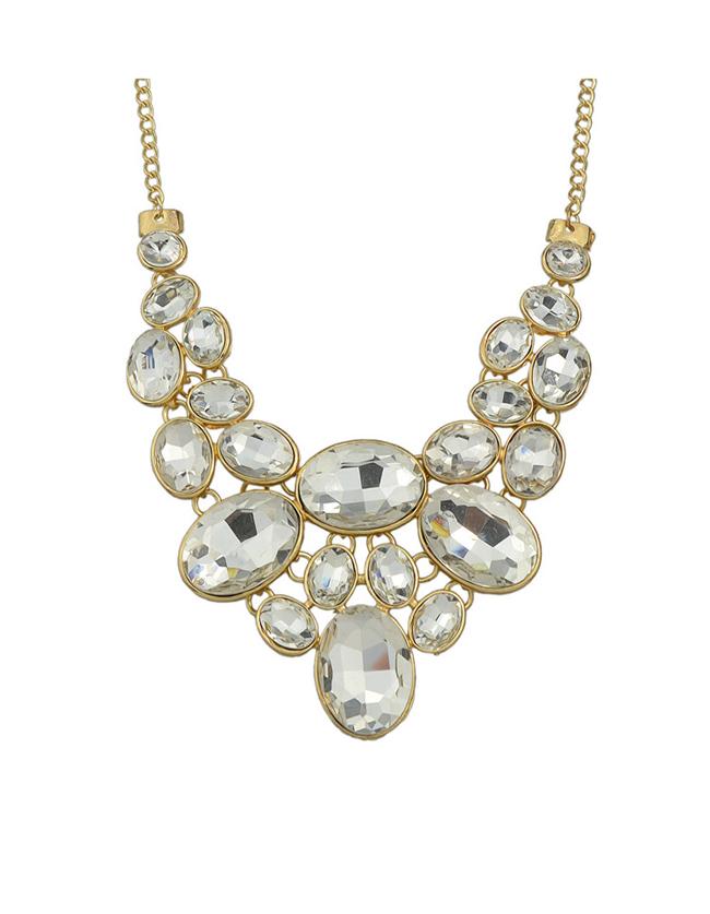 Shein Gemstone Chunky Bridal Necklace