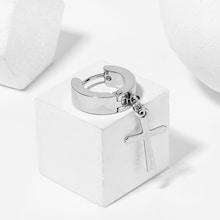 Shein Men Cross Decor Hoop Earring 1pc