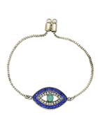 Shein New Rhinestone Eye Shape Silver Color Chain Bracelet