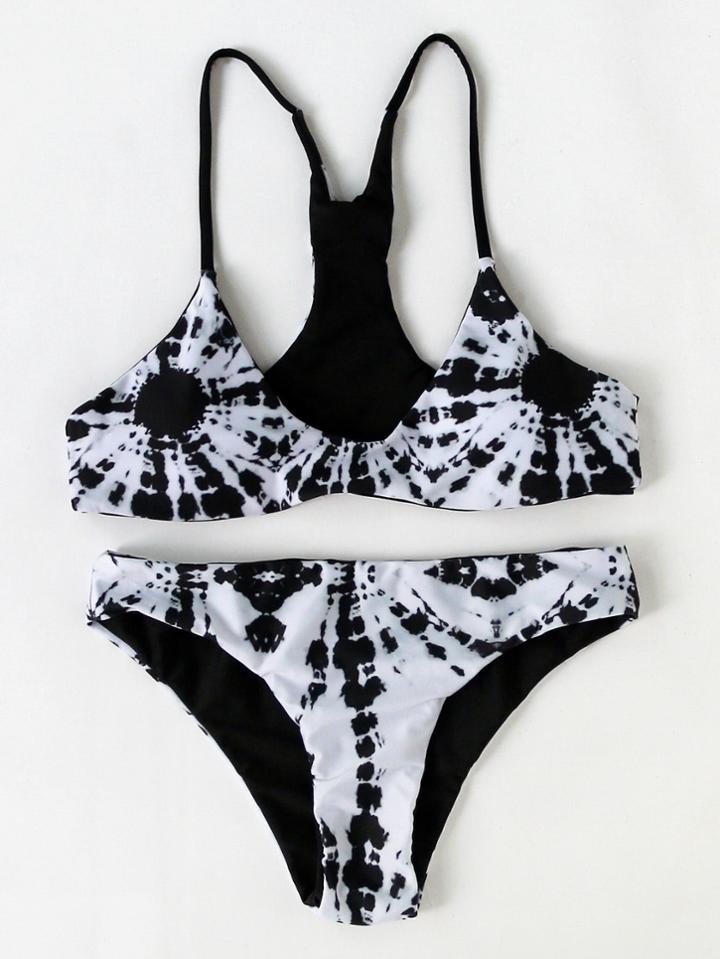 Shein Tie Dye Racerback Bikini Set