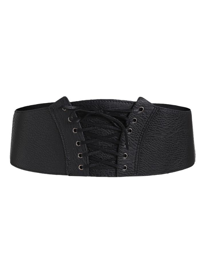 Shein Eyelet Lace Up Pu Belt