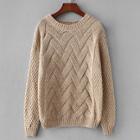 Shein Rib Hem Pointed Sweater