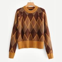Shein Raglan Sleeve Geo Pattern Jumper