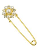 Shein Gold Plated Imitation Pearl Brooch Pin