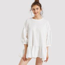 Shein Puff Sleeve Ruffle Hem Dress