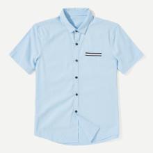 Shein Men Striped Tape Shirt