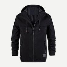 Shein Men Drawstring Detail Hooded Jacket