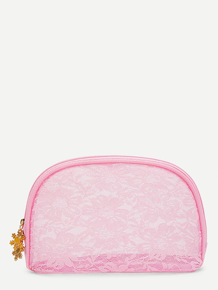 Shein Double Zipper Lace Pouch