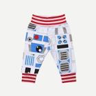 Shein Toddler Boys Geo Print Contrast Striped Trim Pants