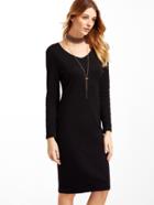 Shein Black V Neck Pencil Dress