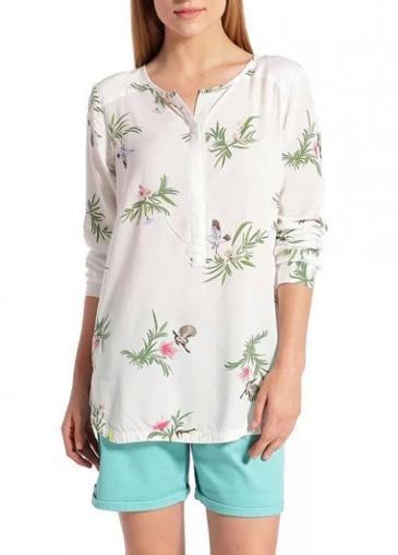 Rosewe Charming Flower Print Long Sleeve Blouse For Lady
