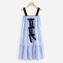 Shein Bow Detail Striped Cami Dress