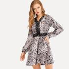 Shein Contrast Lace Snake Dress