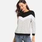 Shein Striped Colorblock Sweatshirt