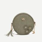 Shein Applique Detail Tassel Round Chain Bag