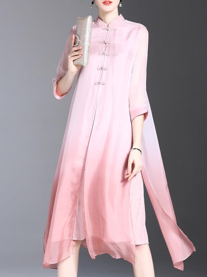 Shein Gradient Vintage Split Dress