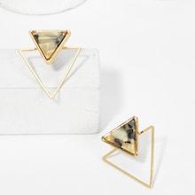 Shein Double Triangle Open Stud Earrings