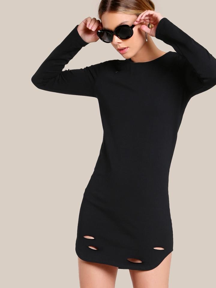 Shein Distressed Form Fitting Dress