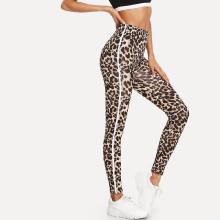 Shein Leopard Print Tape Side Leggings