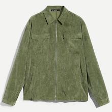 Shein Men Zip & Pocket Front Collar Jacket