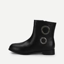 Shein O-ring Detail Pu Boots