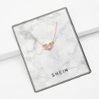 Shein Faux Pearl Heart Pendant Necklace