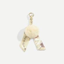 Shein Pom Pom Decor Bag Accessory With Scarf