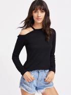 Shein Cut Out Shoulder T-shirt