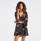 Shein Mixed Print Ruffle Trim Dress