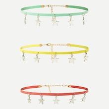 Shein Star Detail Color Block Choker Set 3pcs