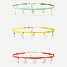 Shein Star Detail Color Block Choker Set 3pcs