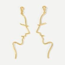 Shein Face Shaped Bar Drop Earrings