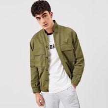 Shein Men Flap Pocket Front Buttoned Jacket