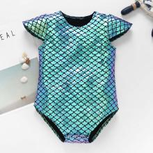 Shein Girls Fish Scale Print Romper