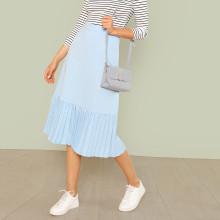 Shein Pleated Hem Skirt