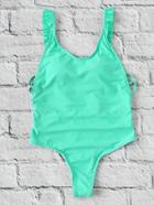 Shein Frill Strap Ladder Cutout One Piece Swimsuit