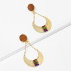 Shein Color Block Detail Drop Earrings