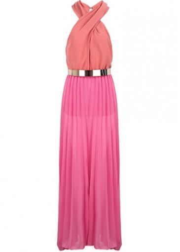 Rosewe Chic Halter Design High Waist Dress For Woman